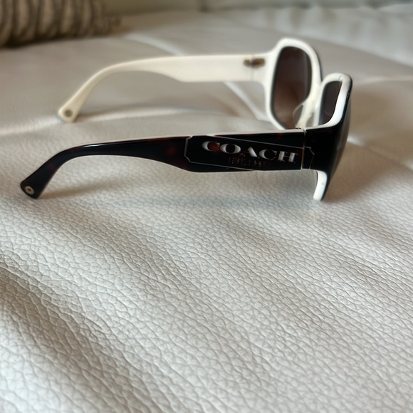 Coach Classic Dark Brown and Cream Sunglasses - Picture 7 of 7